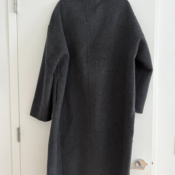TOTEME Doublé cocoon coat charcoal melange - Picture 4 of 8
